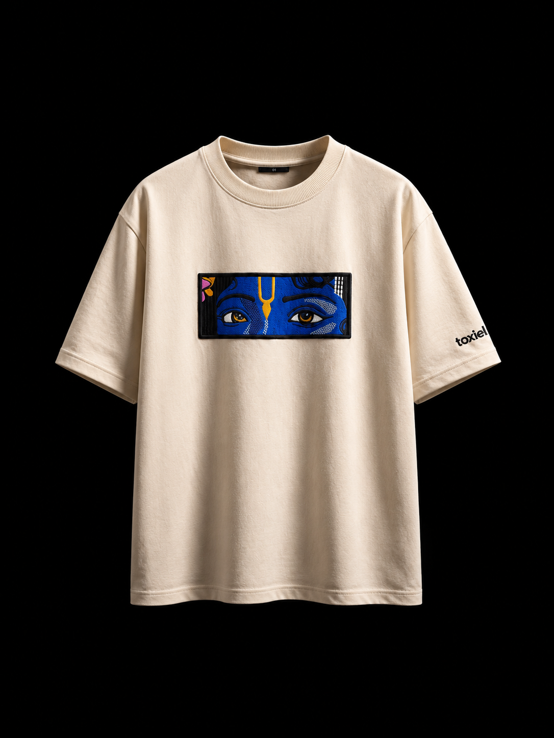 Krishna Eye Premium Embroidered T-Shirt
