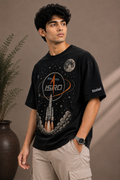 ISRO Space Premium Embroidered Oversized T-Shirt