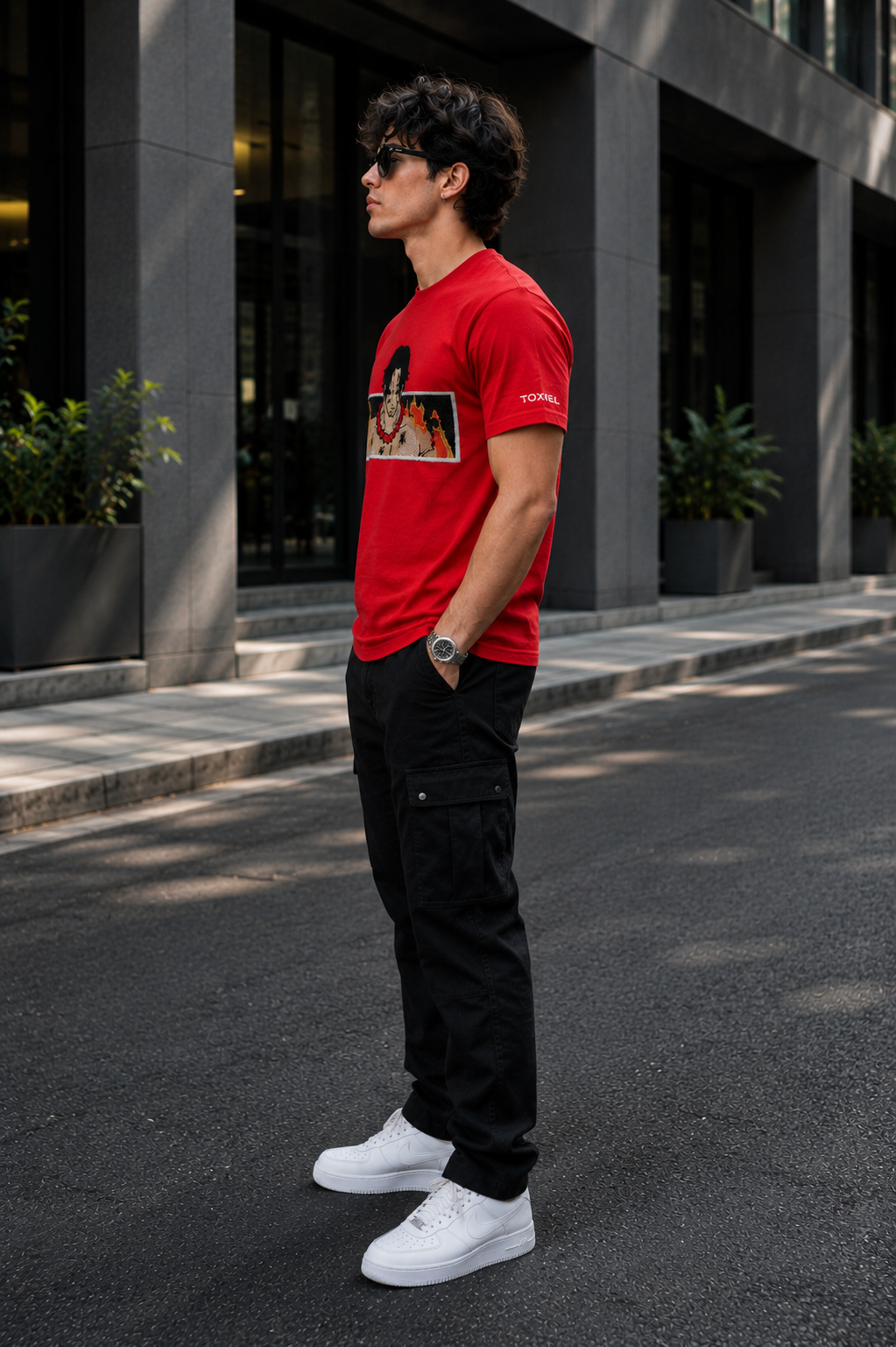 Anime Embroidered Oversized T-Shirt