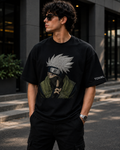 Kakashi Anime Embroidered Oversized T-Shirt