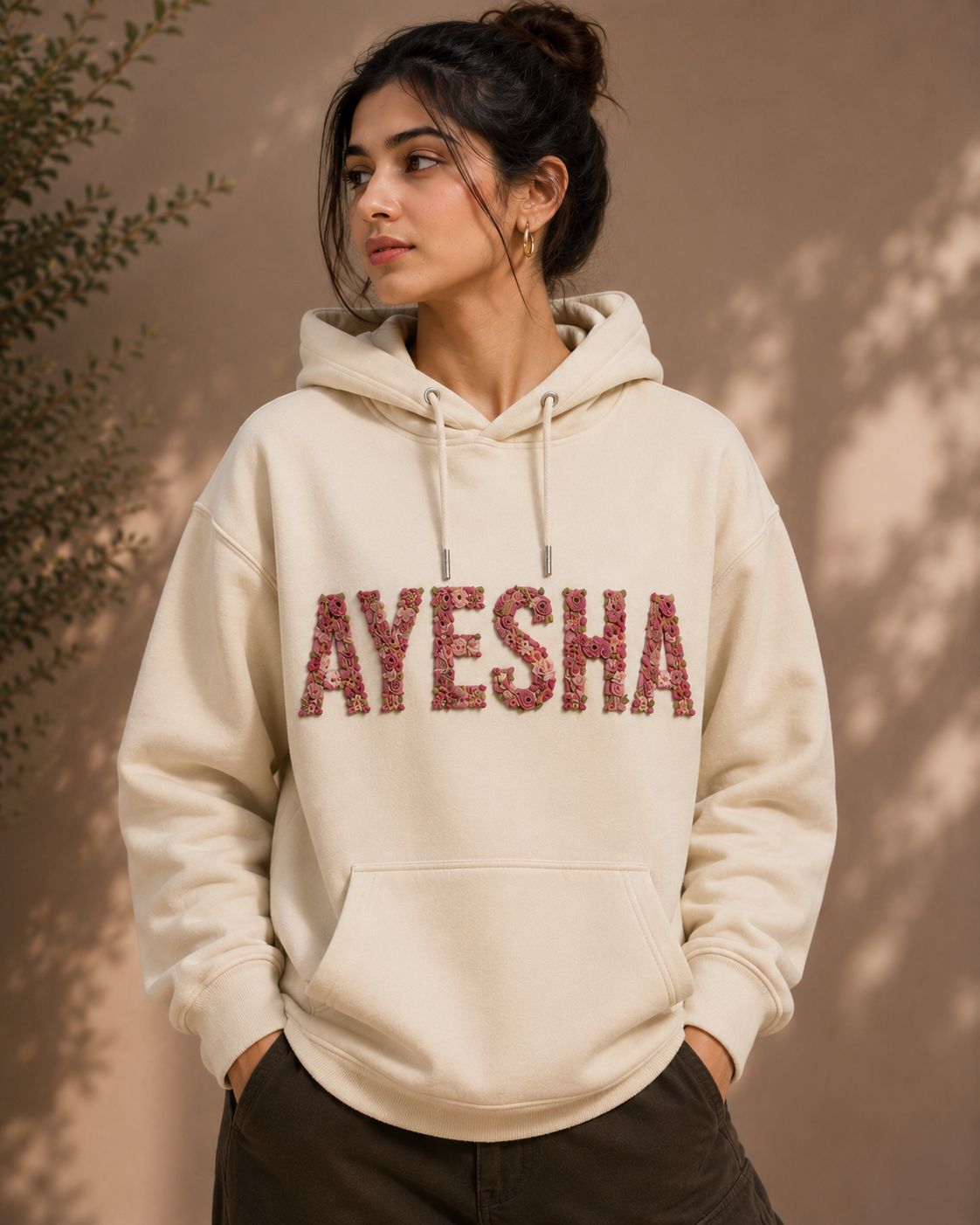 TOXIEL Customized Name Embroidery Oversized Hoodie