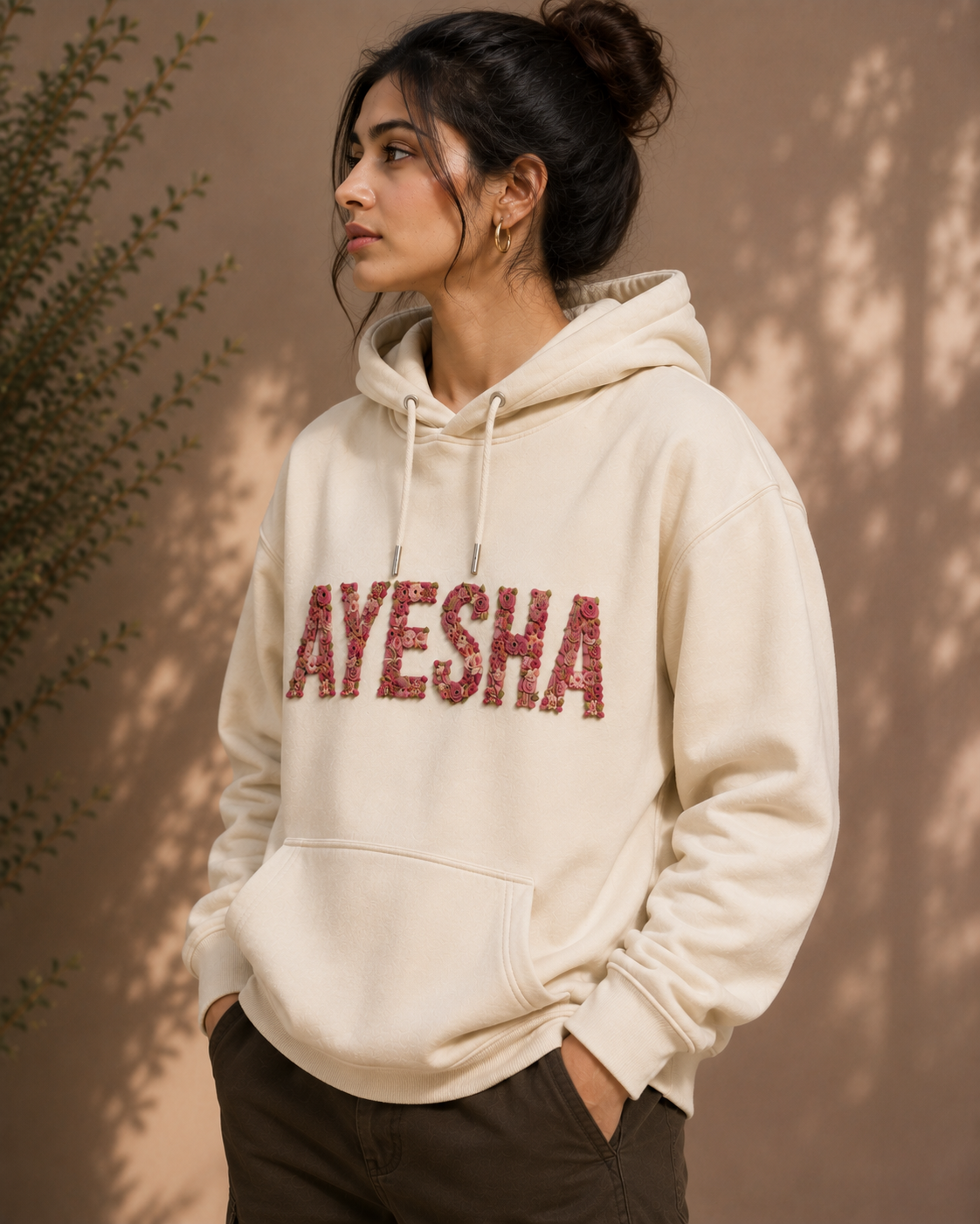 TOXIEL Customized Name Embroidery Oversized Hoodie