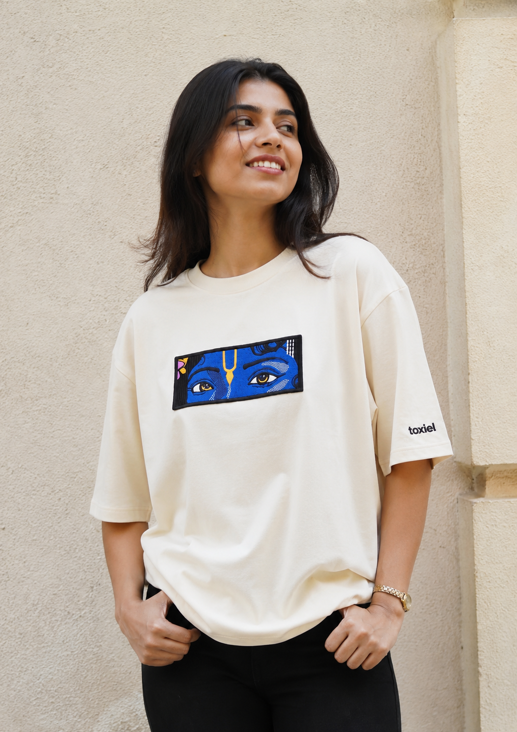 Krishna Eye Premium Embroidered T-Shirt